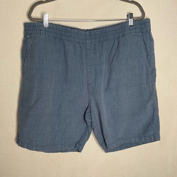 Tommy Bahama Men’s Linen Tencel Shorts Blue White Stripes Size XXL Casual Beachy - Picture 1 of 11